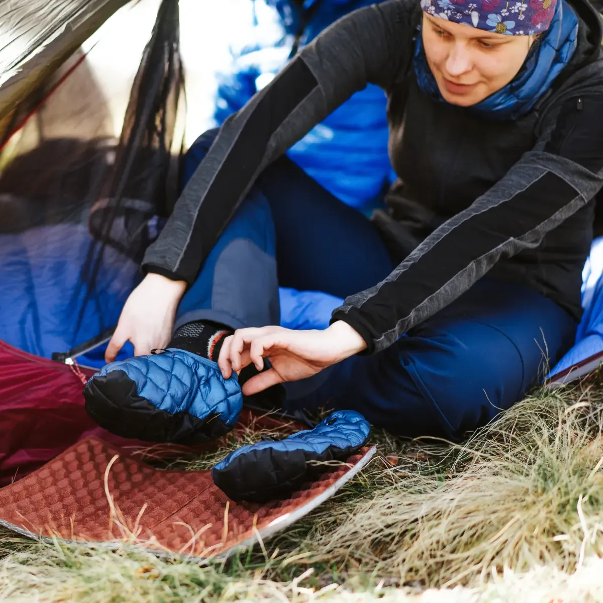 Cumulus Cover Boots peřové papuče down boots Sailor Blue