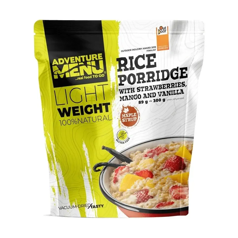 Adventure Menu Owsianka ryżowa z truskawkami, mango i wanilią