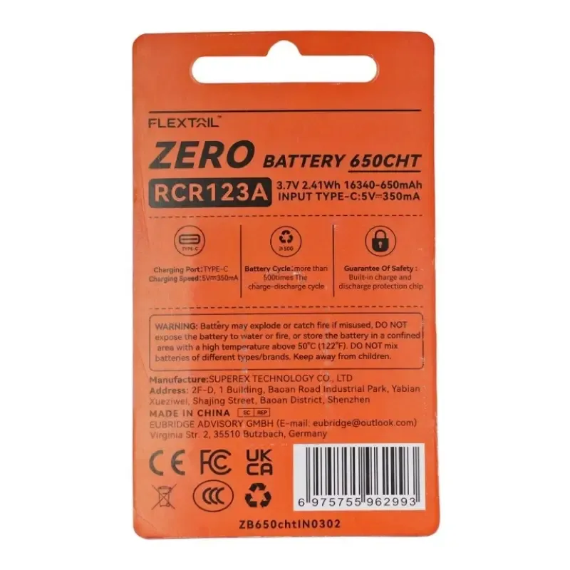 Flextail ZERO Battery