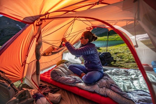 Ultralehký Stan Pro Dvě Osoby Big Agnes Copper Spur HV UL2 Lifestyle Obrázek Interiér