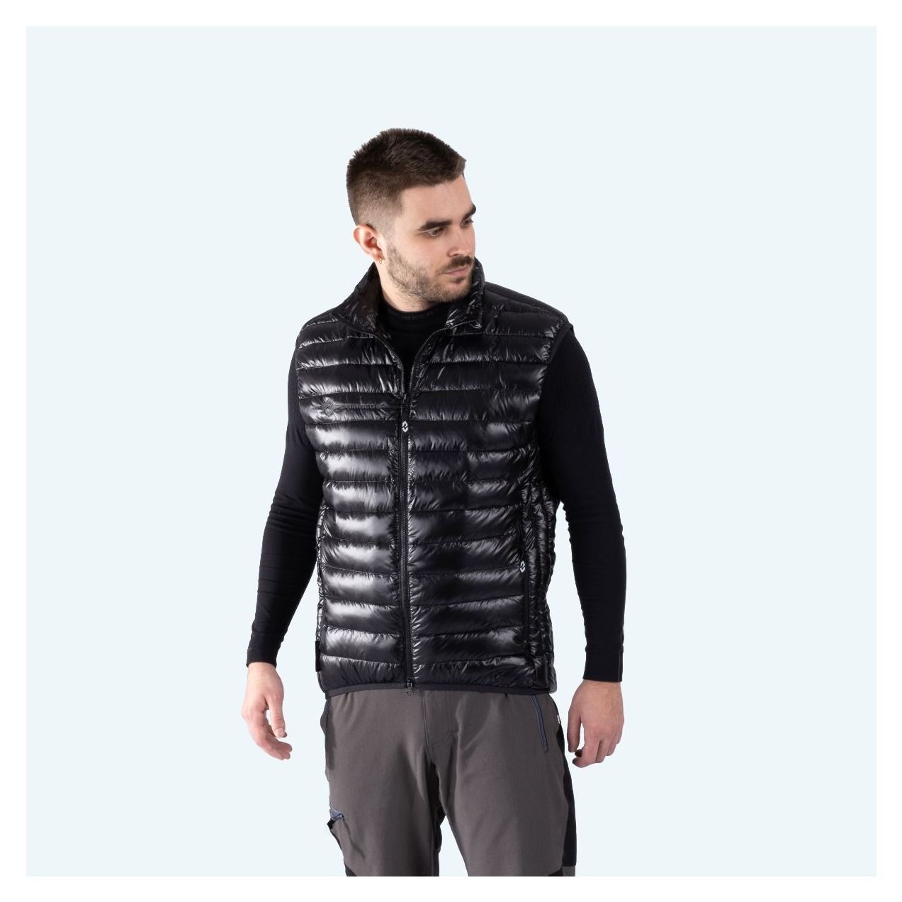 Cumulus Man Down Vest Minilite Meteorite Black Front