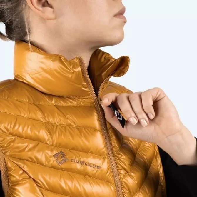 Cumulus Woman Jacket Minilite Inca Gold Zip Jpg