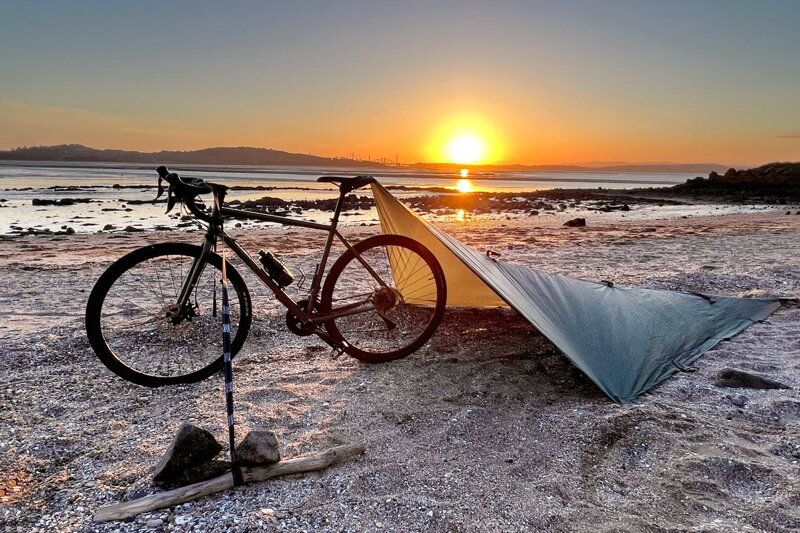 DD Hammocks SuperLight Bikepacker Tarp lifestyle