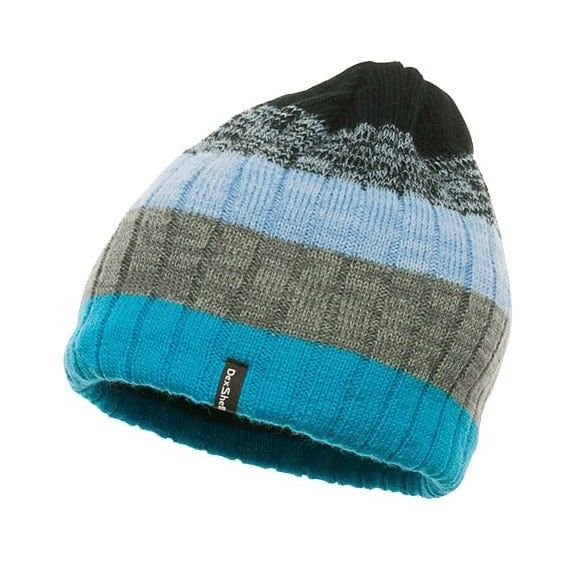 Pletená nepromokavá čepice - DexShell Beanie Gradient v modré barvě