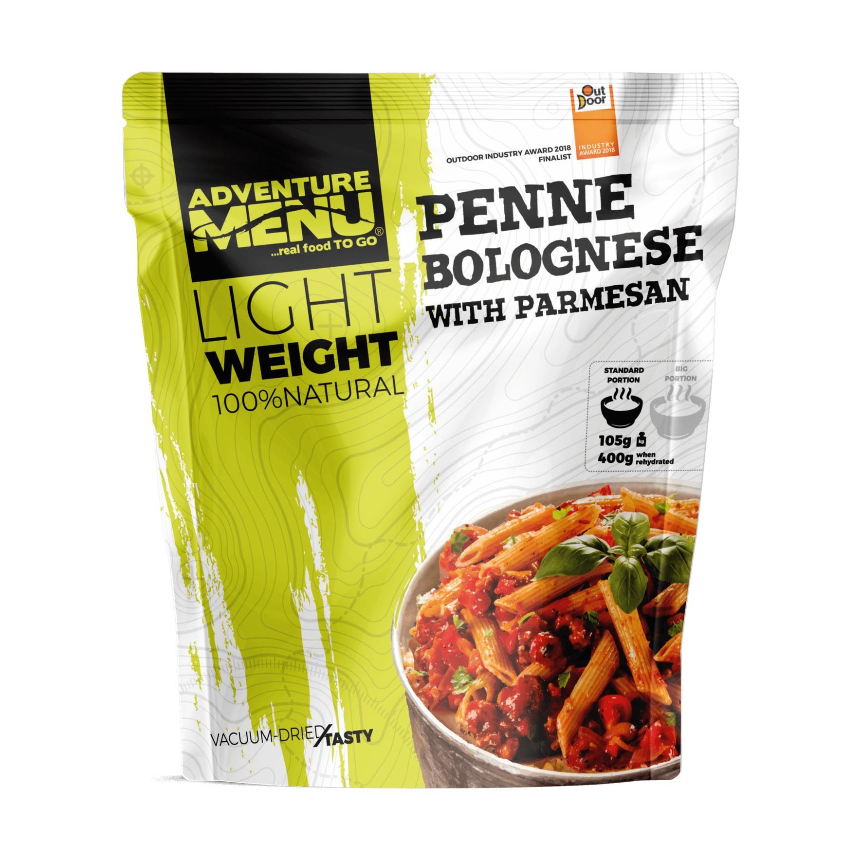 Adventure Menu Penne s boloňskou omáčkou a parmesánem - pravá chuť Itálie