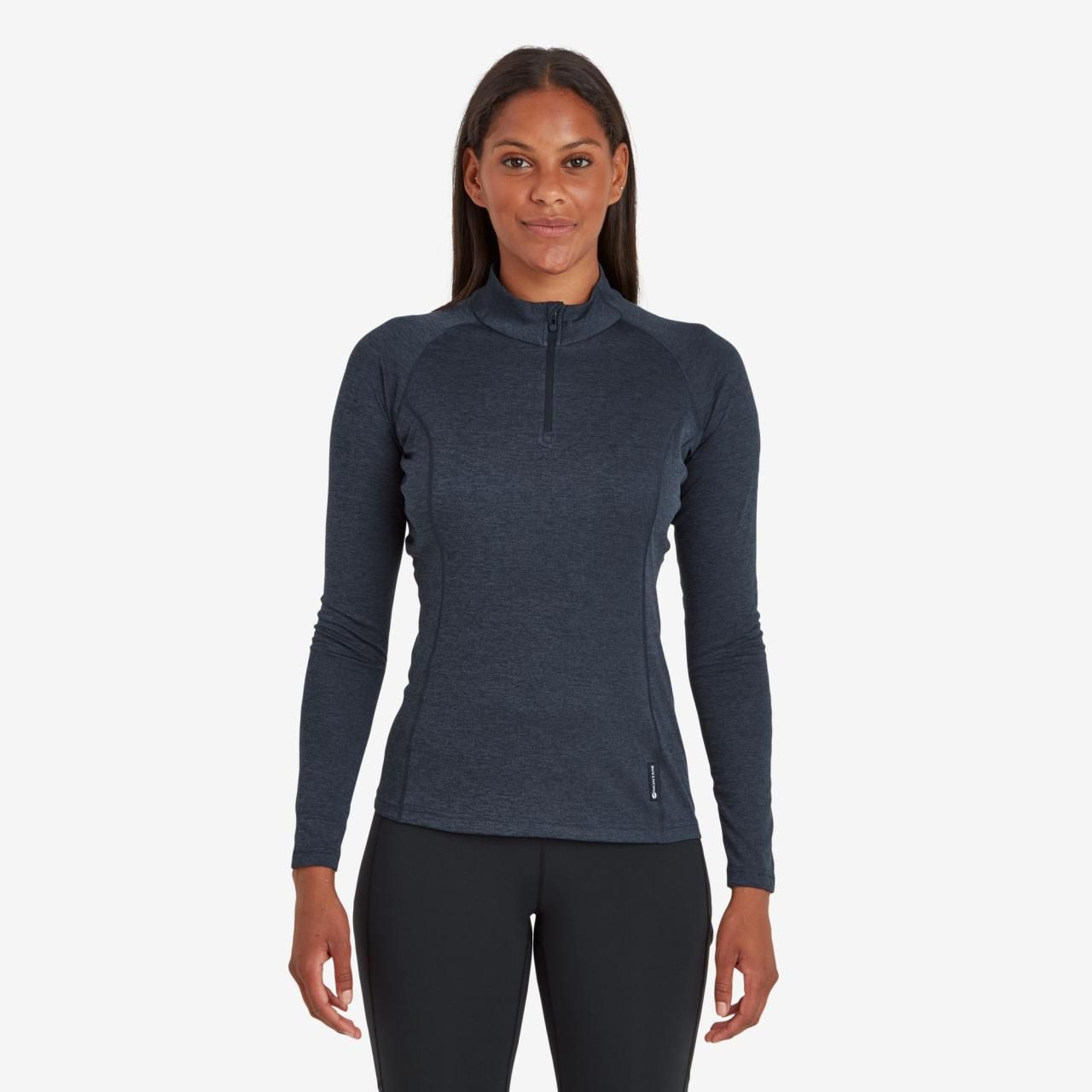 F Dart Zip Neck Blue 2