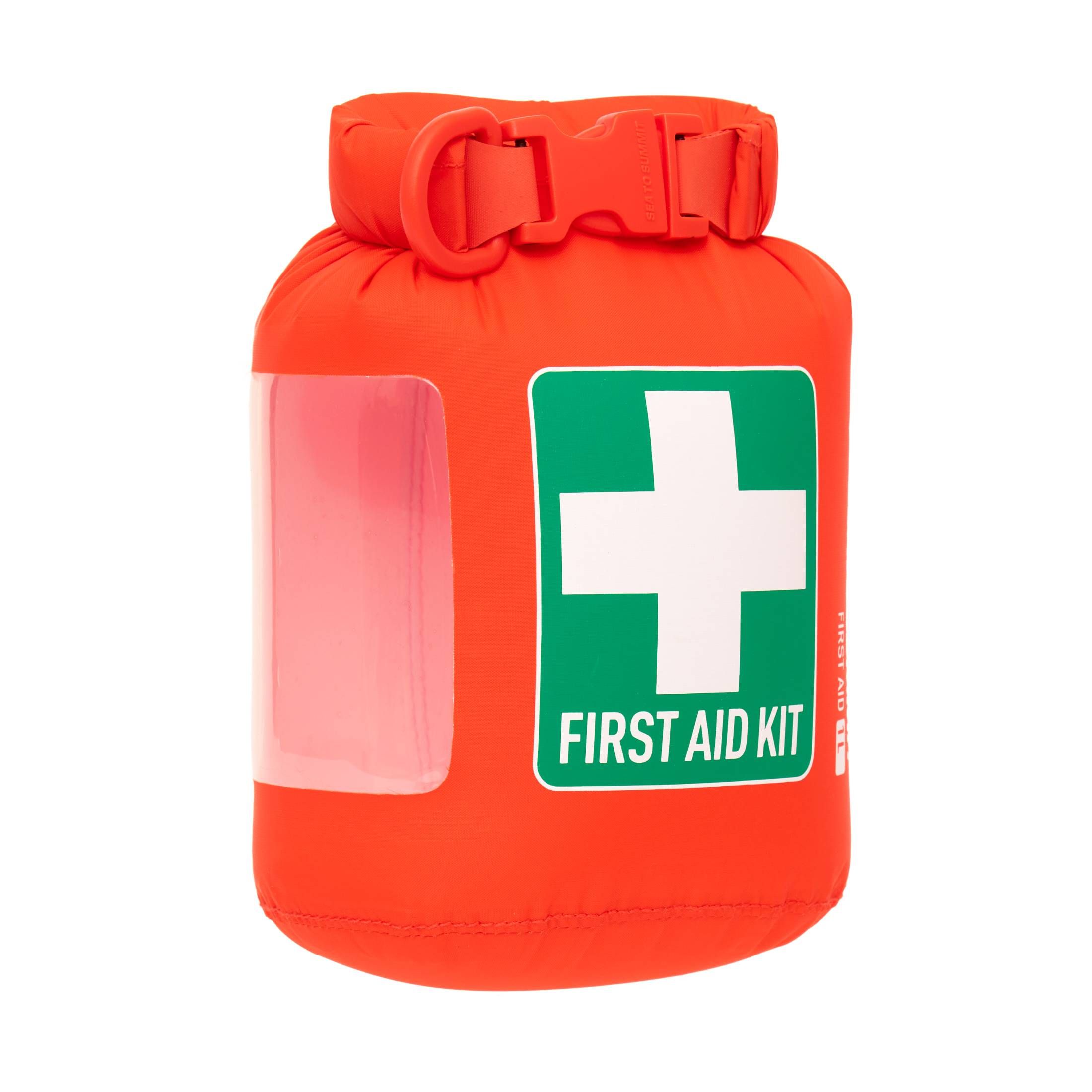 ASG012121 010801 Lightweight Dry Bag First Aid 1L Spicy Orange Quarter