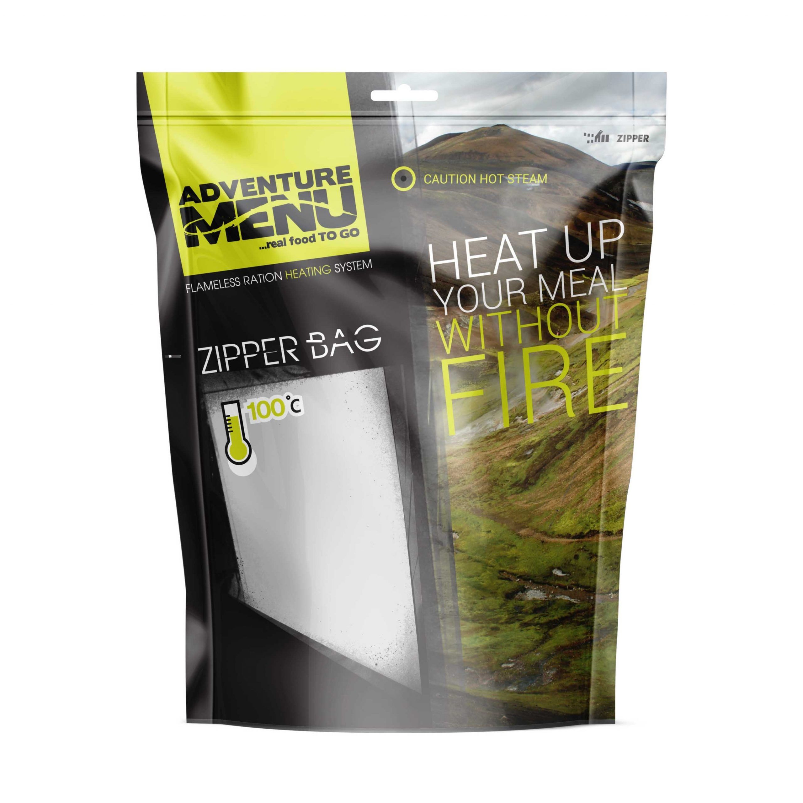 Lehký a skladný pytlík - Adventure Menu Zipper-bag, ve kterém si pomocí samoohřevné kapsle ohřejete jídlo