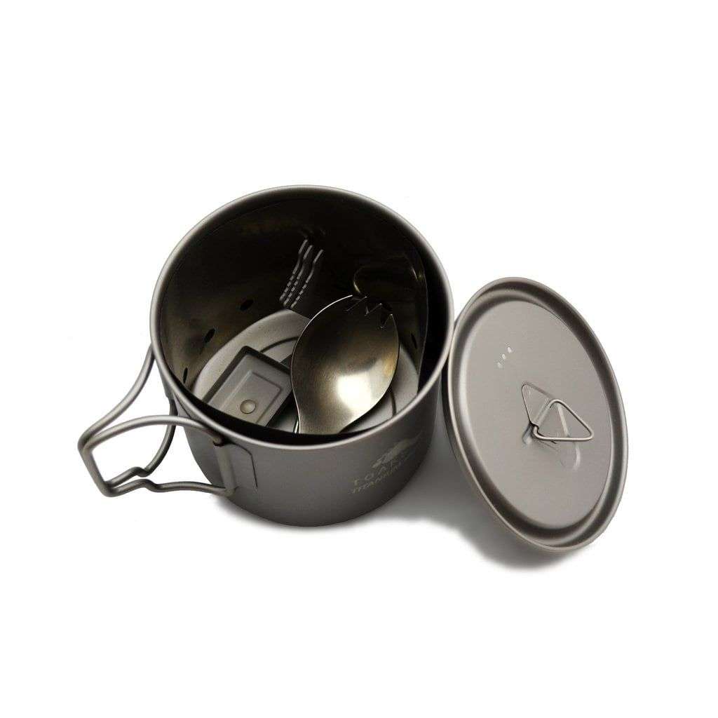 TOAKS Titanium Solid Fuel Cook System with 550 ml Pot lifestyle