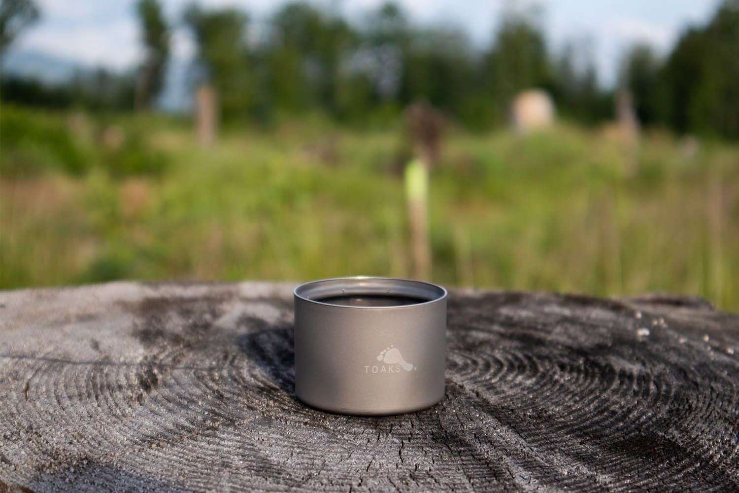 TOAKS Titanium Alcohol Stove lifestyle