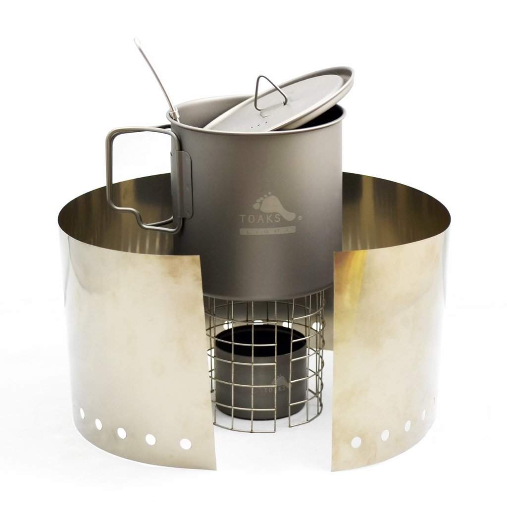 TOAKS Titanium Alcohol Stove Cook System with 650 ml Pot