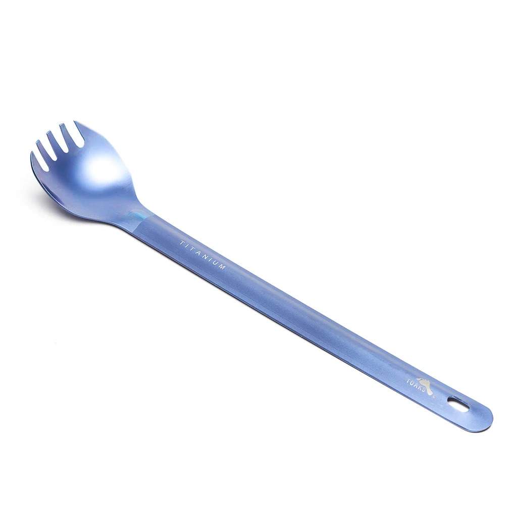 TOAKS Titanium Long Handle Spork with Polished Bowl