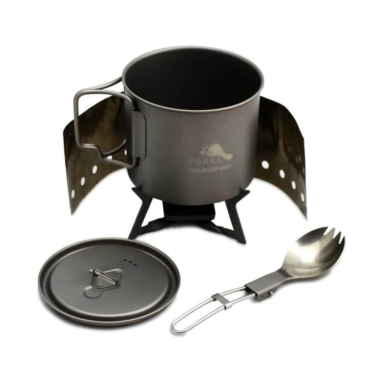 TOAKS Titanium Solid Fuel Cook System with 550 ml Pot