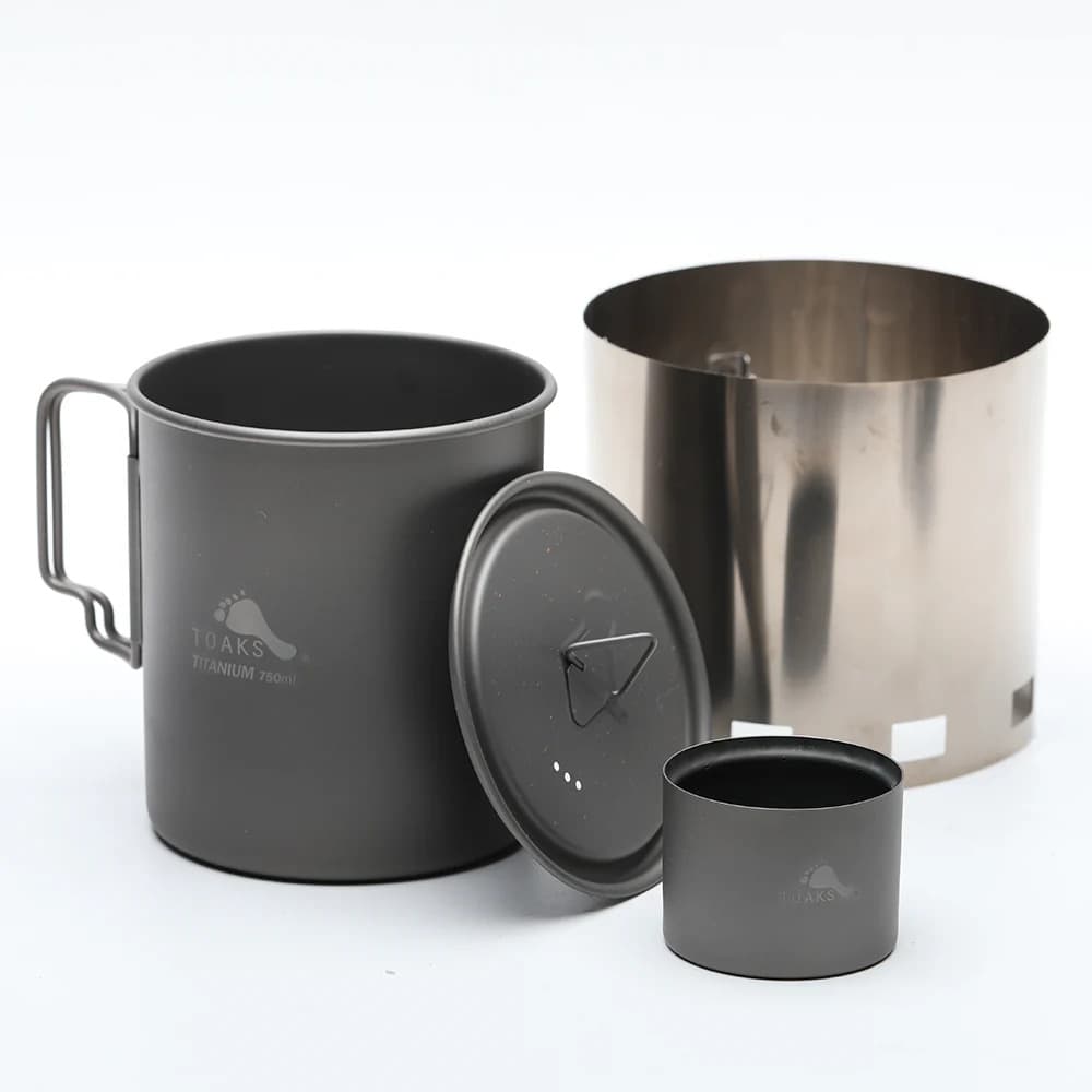 TOAKS vařicí set s hrncem 750 ml a lihovým vařičem