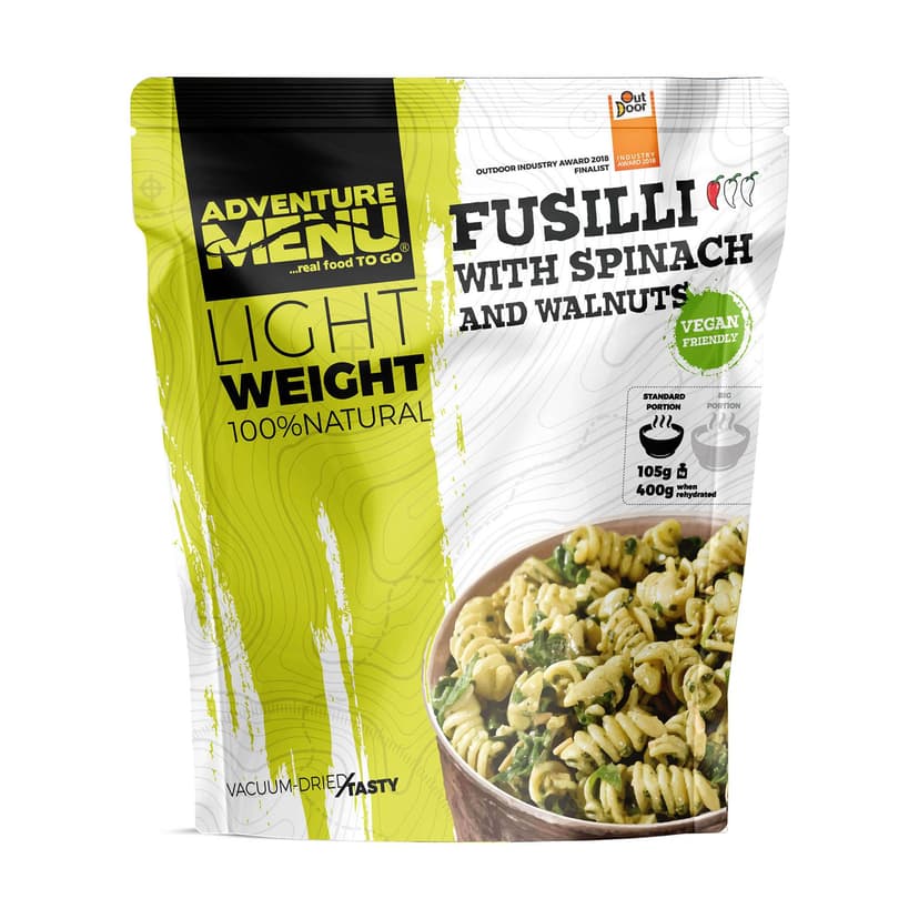 Adventure Menu Fusilli ze szpinakiem i orzechami włoskimi